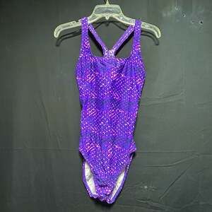 Speedo Women's Purple Snakeskin Print Ultraback One-Piece Swimsuit Size 12